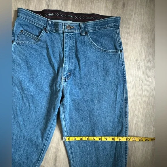 Wrangler Men's Straight Blue Jeans comforter flex waist 34x34 light wash utility - Picture 7 of 8